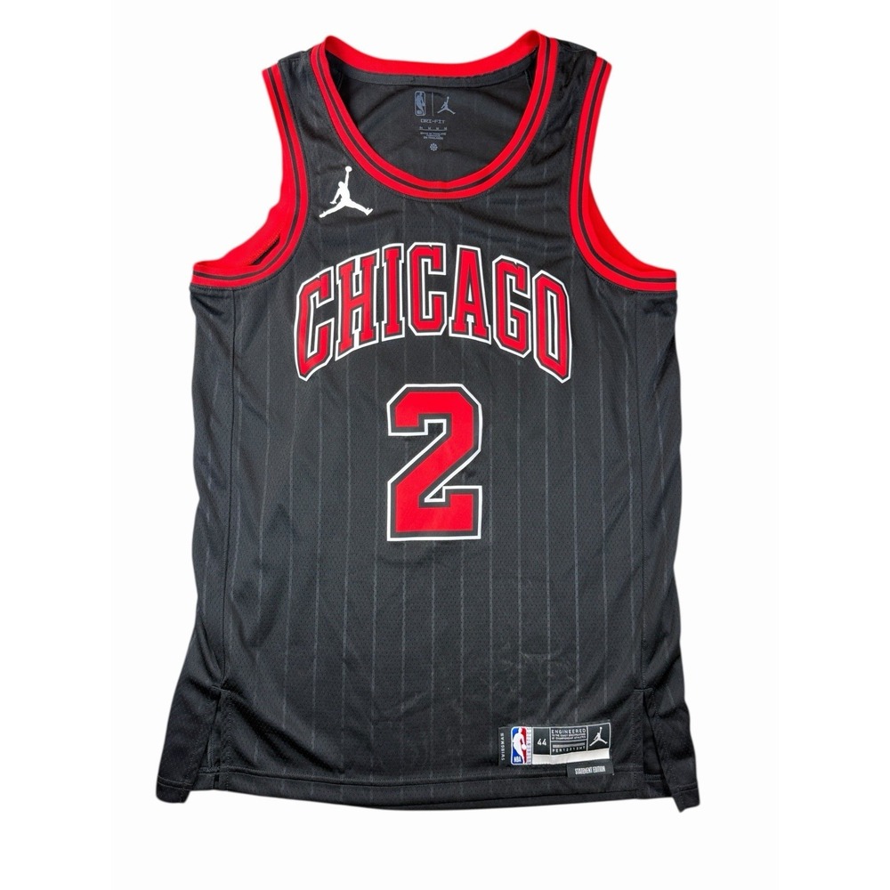 Chicago Bulls Lonzo Ball #2 Jersey Mens M 44 Nike Jordan Statement Black
